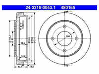 Bremstrommel ATE 24.0218-0043.1 (2 Stk.)