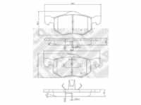 Bremsbelagsatz Scheibenbremse MAPCO 6731 für Ford Maverick