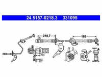 Bremsschlauch ATE 24.5157-0218.3 für Opel Meriva A Astra H Caravan G CC