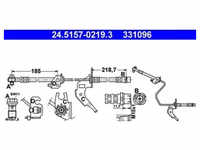 Bremsschlauch ATE 24.5157-0219.3 für Opel Meriva A Astra H Caravan G CC