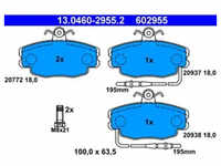 Bremsbelagsatz Scheibenbremse ATE 13.0460-2955.2 für Peugeot 205 I 309 II