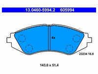 Bremsbelagsatz Scheibenbremse ATE 13.0460-5994.2 für Daewoo Chevrolet Nubira