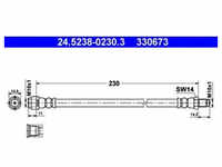 Bremsschlauch ATE 24.5238-0230.3 für Mercedes-Benz A