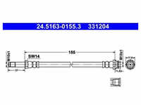 Bremsschlauch ATE 24.5163-0155.3 für Ford Mondeo IV Turnier Galaxy II