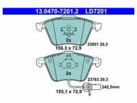 Bremsbelagsatz Scheibenbremse ATE 13.0470-7201.2 für Audi Seat A6 C6 Avant