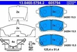 Bremsbelagsatz Scheibenbremse ATE 13.0460-5794.2 f&uuml;r Daihatsu Sirion Materia