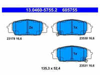 Bremsbelagsatz Scheibenbremse ATE 13.0460-5755.2 für Honda S2000 Civic VII