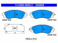 Bremsbelagsatz Scheibenbremse ATE 13.0460-5859.2 für Chevrolet Daewoo Nubira