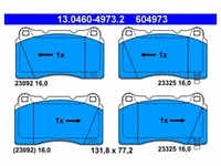 Bremsbelagsatz Scheibenbremse ATE 13.0460-4973.2 für Honda Renault Civic X