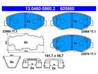 Bremsbelagsatz Scheibenbremse ATE 13.0460-5860.2 für Honda CR-V II Element...