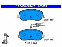 Bremsbelagsatz Scheibenbremse ATE 13.0460-3824.2 für Fiat Croma