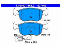 Bremsbelagsatz Scheibenbremse ATE 13.0460-7163.2 für Ford Mondeo I