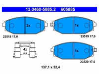 Bremsbelagsatz Scheibenbremse ATE 13.0460-5885.2 für Hyundai Galloper II