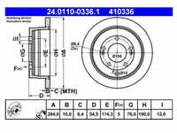 Bremsscheibe ATE 24.0110-0336.1 (2 Stk.) für Hyundai Kia Grandeur Opirus