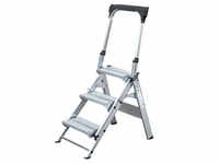 Alu-Klapp-Treppe klappbarem Bügel 3Stu Aluminium-Klapp-Treppe, mit klappbarem B