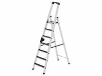 Aluminium-Stehleiter Clip-Step-R13, Einseitig Begehbar, 7 Stufen - Sicherer Stand &