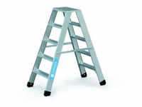 Seventec B - Profi Alu-Stufen-Stehleiter 1,2 m, Rutschsicher, Stabil und Komfortabel