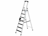 GÜNZBURGER Aluminium-Stehleiter mit clip-step & nivello® Leiterschuhen - 7 Stufen