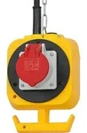 Energieblock-Stromverteiler 3 Schuko +1CEE 16A Steckdose 5m Kabel H07 RNF 5x1,5