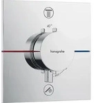 UP-Thermostat Hansgrohe ShowerSelect Comfort E Fertigset 2 Verbraucher chrom