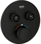 UP-Thermostat Grohe Grohtherm SmartControl phantom black mit 2 Absperrventilen