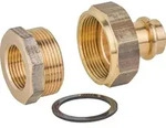 Isoliertrennverschraubung DN20(3/4'')IGx18mm, Rotguss, flachdichtend, V-Kontur