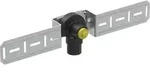 Geberit FlowFit Anschlusswinkel 90&deg;, mit Montageplatte, einfach mit IG (Ausf&uuml;hrung: