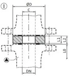 Wilo Mechanisches Zubeh&ouml;r Flansch-Zwischenstutzen F4 PN6