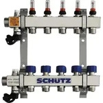 Sch&uuml;tz Edelstahl Heizkreisverteiler Komfort 90-3 8 Heizkreise 470 mm Nr....