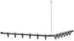 Duschvorhangstange Normbau Cavere, 1200x1200mm, Anthrazit - Metallic ohne
