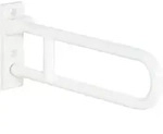 Hewi St&uuml;tzklappgriff Serie 801 reinwei&szlig;, Stahlkern, L&auml;nge: 600mm