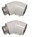 Vaillant Bogen 45 Grad (2 St.) turboTEC Luft-/Abgasf&uuml;hrung Alu 60/100 mm