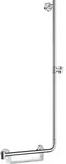 Brausestange Hansgrohe Unica Comfort 1100mm wei&szlig;/chrom mit Korb, Rechts