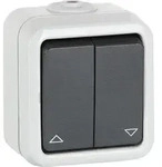 AP-Serien-Taster PEHA IP44, mit Symbolen grau D 629 T WAB PEHA by Honeywell