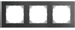 M-Pure, Decor Rahmen, 3fach, Schiefer/aluminium merten