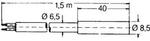 Standardf&uuml;hler Eberle F891 000, PVC, -25 bis 70 &deg;C und L&auml;nge 4 m