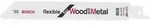 S&auml;bels&auml;gebl&auml;tter Bosch S922VF L&auml;nge: 150mm f&uuml;r Holz und Metall (5 St&uuml;ck)