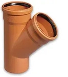 Kanalrohrsystem KG-Abzweig, T-St&uuml;ck 45&deg; (Ausf&uuml;hrung: DN 200/160)