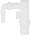 Waschmaschinen-Siphon DN40, Kunststoff weiss