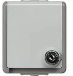 Aufputz-SCHUKO-Steckdose 75 mm x 66 mm x 66 mm abschlie&szlig;bar/ Schutzart IP44/1 St.