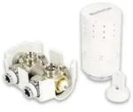 1/2'' Badheizk&ouml;rper Anschluss-Set mit Design-Thermostatkopf und Abdeckrosette,