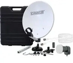 Mobile Sat-Anlage im Koffer 1x Stahl Offset Antenne 350mm 1x Digi. LNB, 1x Sat-Kabel