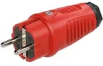 Schutzkontaktstecker Vollgummi (rot/schwarz) PCE