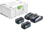 Akku-Set Festool SYS 18V 2x5,0/TCL 6 DUO, 577707 mit 2x 5 Ah Akkus und