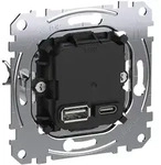 USB Ladestation-Einsatz Typ A+C, 45 W Ladeleistung mit Power-Delivery-Technologie