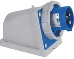 CEE-Wandger&auml;testecker 16A, 230V Twist, IP67, Schraubklemmen inkl. Blindverschraubung