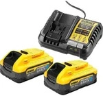 Akku-Starter-Set DeWalt DCB1104H2-QW 18V mit 2 x 5,0 Ah Akkus Powerstack und