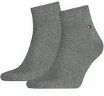 TOMMY HILFIGER Herren Kurzsocken Quarter Flag 2er Pack - grau - 39|40|41|42