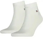 TOMMY HILFIGER Herren Kurzsocken Quarter Flag 2er Pack - wei&szlig; - 39|40|41|42