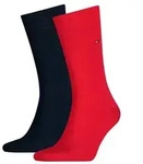 TOMMY HILFIGER Herren Socken Classic 2er Pack - rot|schwarz - 39|40|41|42